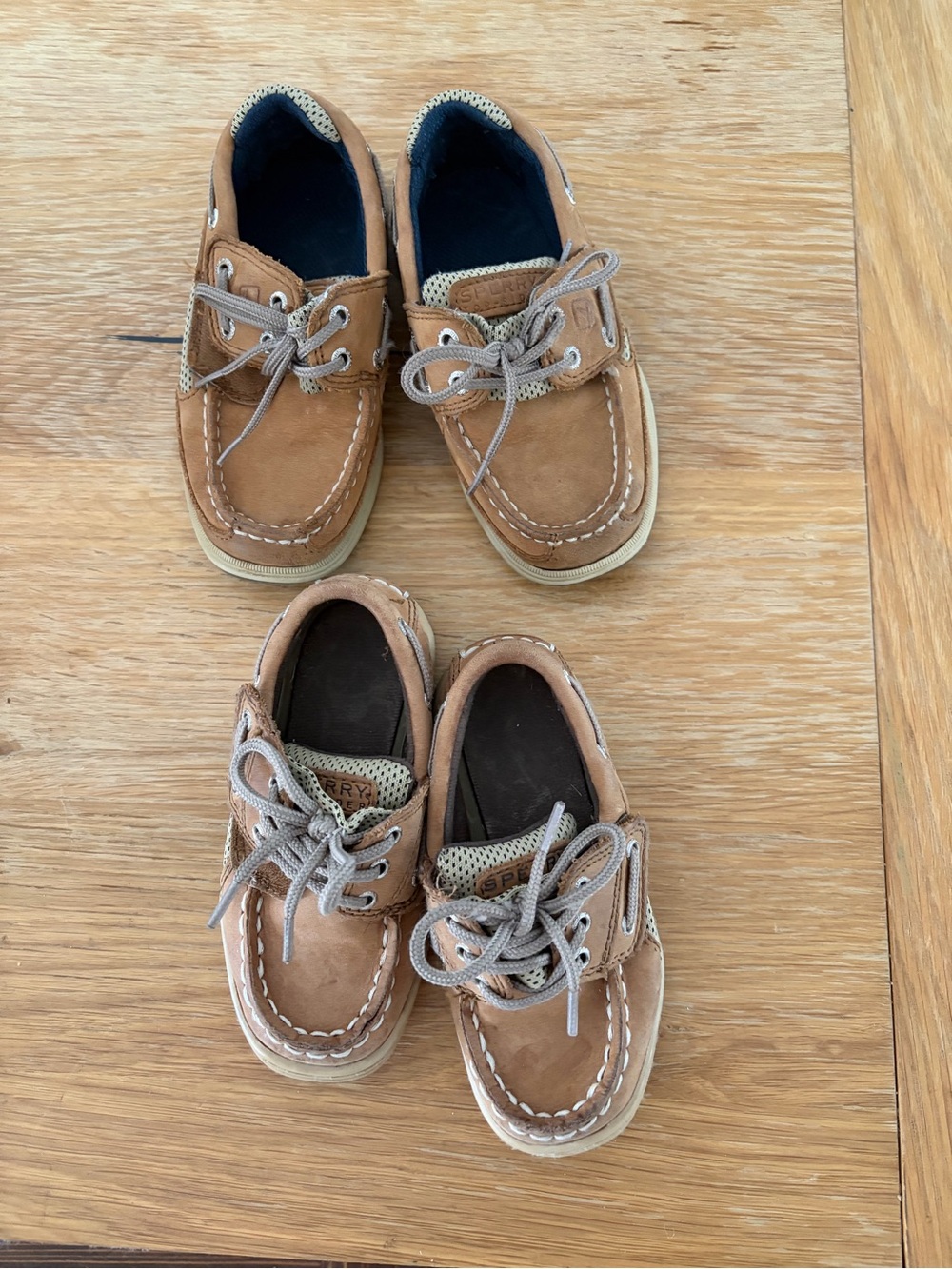 Kids Tan Soerry Boat Shoes - Comfortable Lace-Up Casual